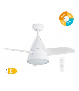 Ventilador Kidau Blanco AC 15W 1534Lm 3 Aspas CCT