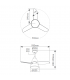 Ventilador Kidau Níquel AC 15W 1534Lm 3 Aspas CCT