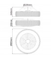 Ventilador de Techo Kilimanjaro DC 70W 7700Lm Blanco/Ratán CCT