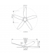 Ventilador Kilwa Blanco DC 18W 2087Lm 5 Aspas Haya CCT
