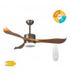 Ventilador Kota Café DC 15W 1534Lm 3 Aspas Roble CCT