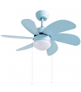 Ventilador de Techo LARDE DC Azul 6 Aspas Azul 2xE27