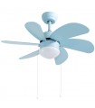 Ventilador de Techo LARDE DC Azul 6 Aspas Azul 2xE27