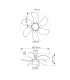 Ventilador de Techo LARDE DC Azul 6 Aspas Azul 2xE27