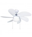 Ventilador de Techo LARDE DC Blanco 6 Aspas Blanco 2xE27