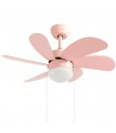 Ventilador de Techo LARDE DC Rosa 6 Aspas Rosa 2xE27