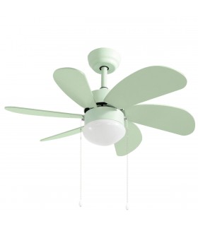 Ventilador de Techo LARDE DC Verde 6 Aspas Verde 2xE27