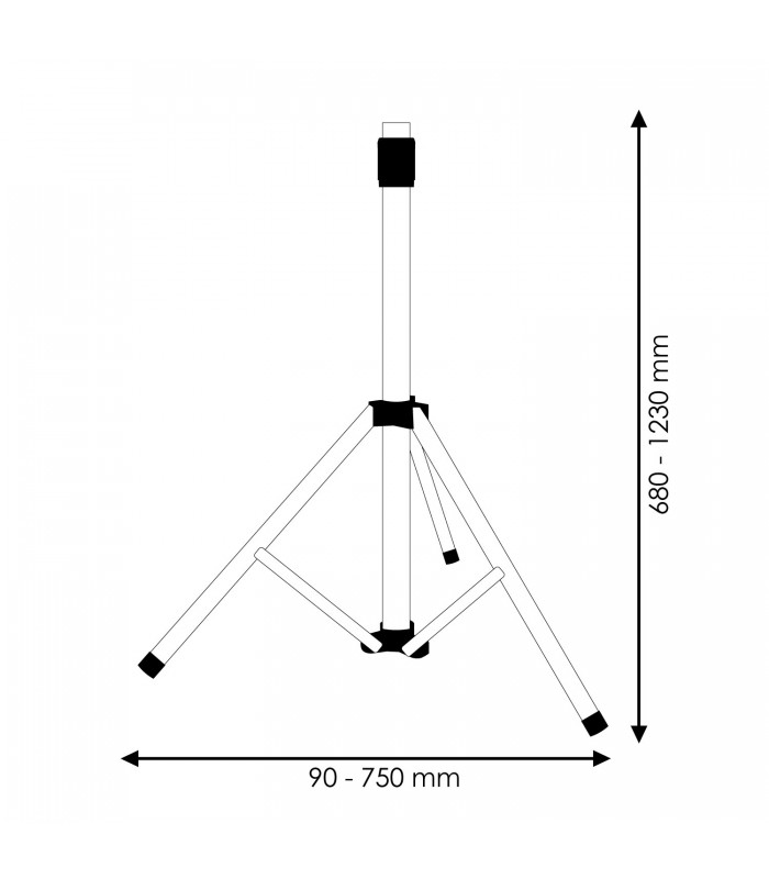 Trípode Telescópico Amarillo Para Proyector Led