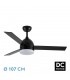 Ventilador de Techo LEGIO DC Negro 26W 2950Lm 3 Aspas Rev. Negro/Roble CCT
