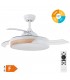 Ventilador Likasi DC 36W 3547Lm 3 Aspas Blanco/Haya CCT