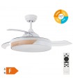 Ventilador Likasi DC 36W 3547Lm 3 Aspas Blanco/Haya CCT