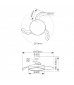 Ventilador Likasi DC 36W 3547Lm 3 Aspas Negro/Roble CCT