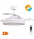 Ventilador Lugela Blanco DC 36W 3547Lm 3 Aspas CCT