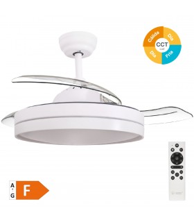 Ventilador Lugela Blanco DC 36W 3547Lm 3 Aspas CCT