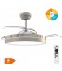Ventilador Lugela Níquel DC 36W 3547Lm 3 Aspas CCT