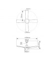 Ventilador Luma Negro DC 15W 1534Lm 3 Aspas CCT