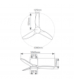 Ventilador Matipa Negro DC 15W 1534Lm 3 Aspas Haya CCT