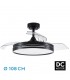 Ventilador Micenas Negro DC 72W 7200Lm 3 Aspas CCT