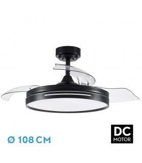 Ventilador Micenas Negro DC 72W 7200Lm 3 Aspas CCT