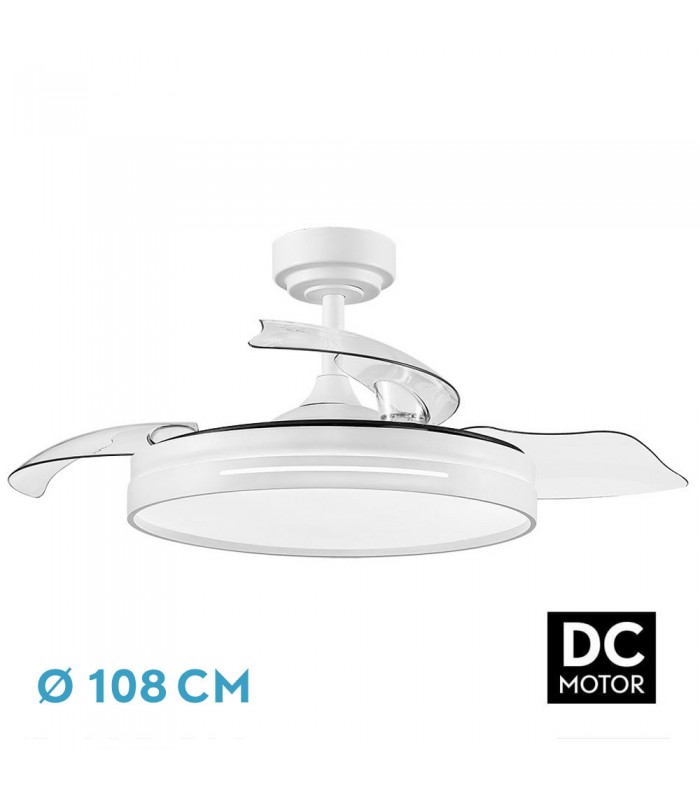 Ventilador Micenas Blanco DC 72W 7200Lm 3 Aspas CCT
