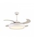 Ventilador Niza XS DC 43W 4950Lm 4 Aspas Blanco CCT