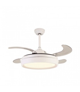 Ventilador Niza XS DC 43W 4950Lm 4 Aspas Blanco CCT