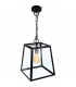 Lámpara Colgante Nicolás Negro 1XE27 45-150X31X31 cm.