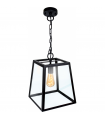 Lámpara Colgante Nicolás Negro 1XE27 45-150X31X31 cm.