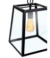 Lámpara Colgante Nicolás Negro 1XE27 45-150X31X31 cm.