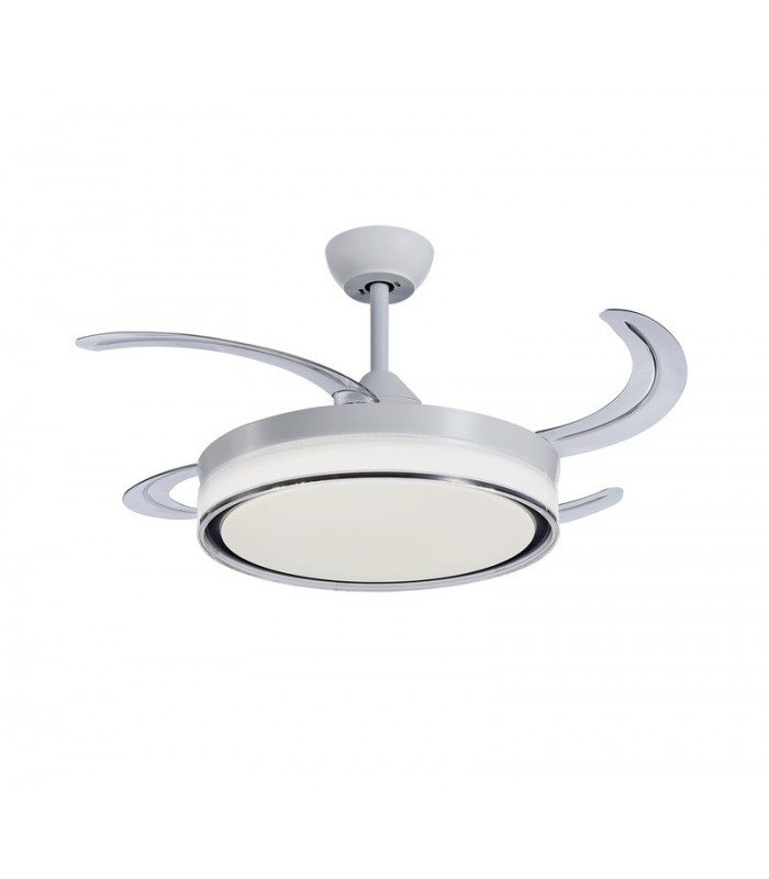 Ventilador Bari DC 60W 6000Lm 4 Aspas Blanco/Café CCT