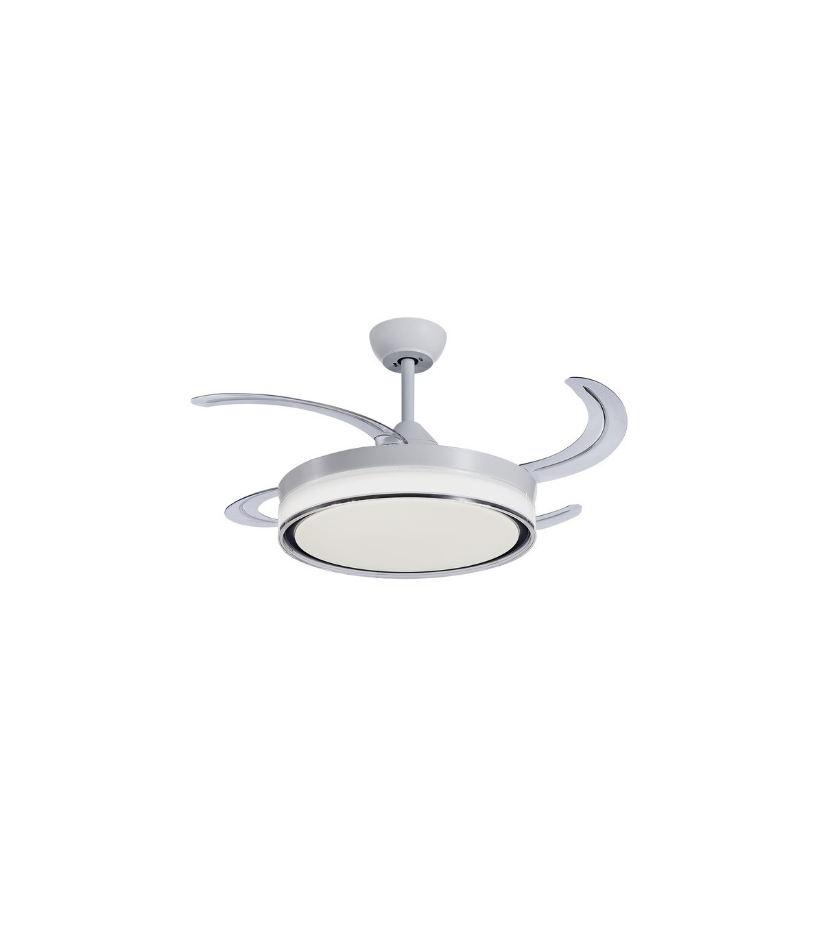 Ventilador Bari DC 60W 6000Lm 4 Aspas Blanco/Café CCT