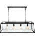 Lámpara Colgante Nicolás Negro 4XE27 45-150X100X27 cm.