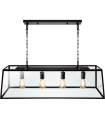 Lámpara Colgante Nicolás Negro 4XE27 45-150X100X27 cm.