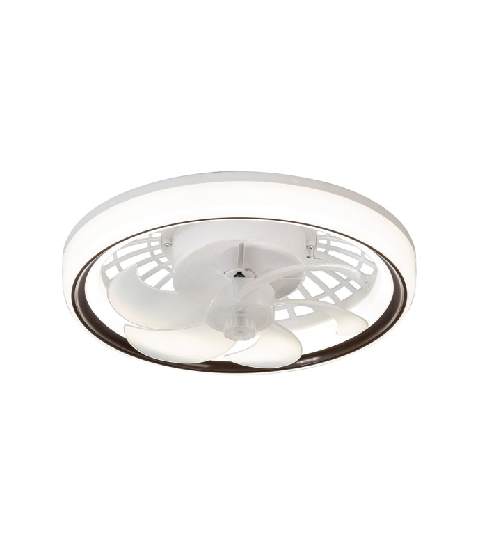 Ventilador Bulb E27 DC 24W 2400Lm 6 Aspas Blanco/Café CCT