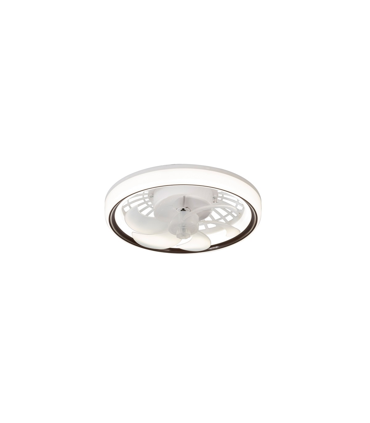 Ventilador Bulb E27 DC 24W 2400Lm 6 Aspas Blanco/Café CCT
