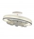 Ventilador Bulb E27 DC 24W 2400Lm 6 Aspas Blanco/Café CCT