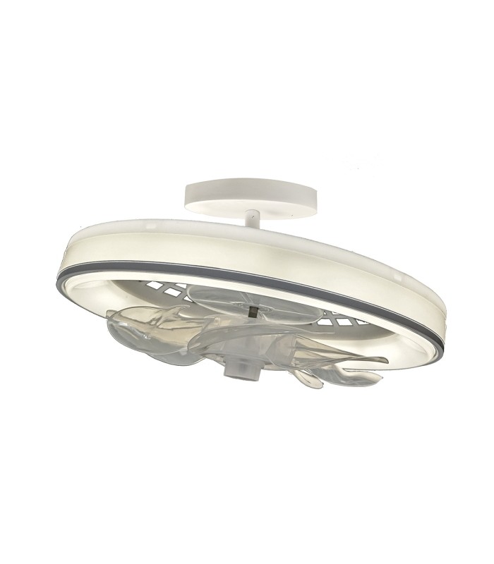 Ventilador Bulb E27 DC 24W 2400Lm 6 Aspas Blanco/Café CCT