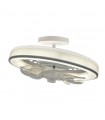 Ventilador Bulb E27 DC 24W 2400Lm 6 Aspas Blanco/Café CCT
