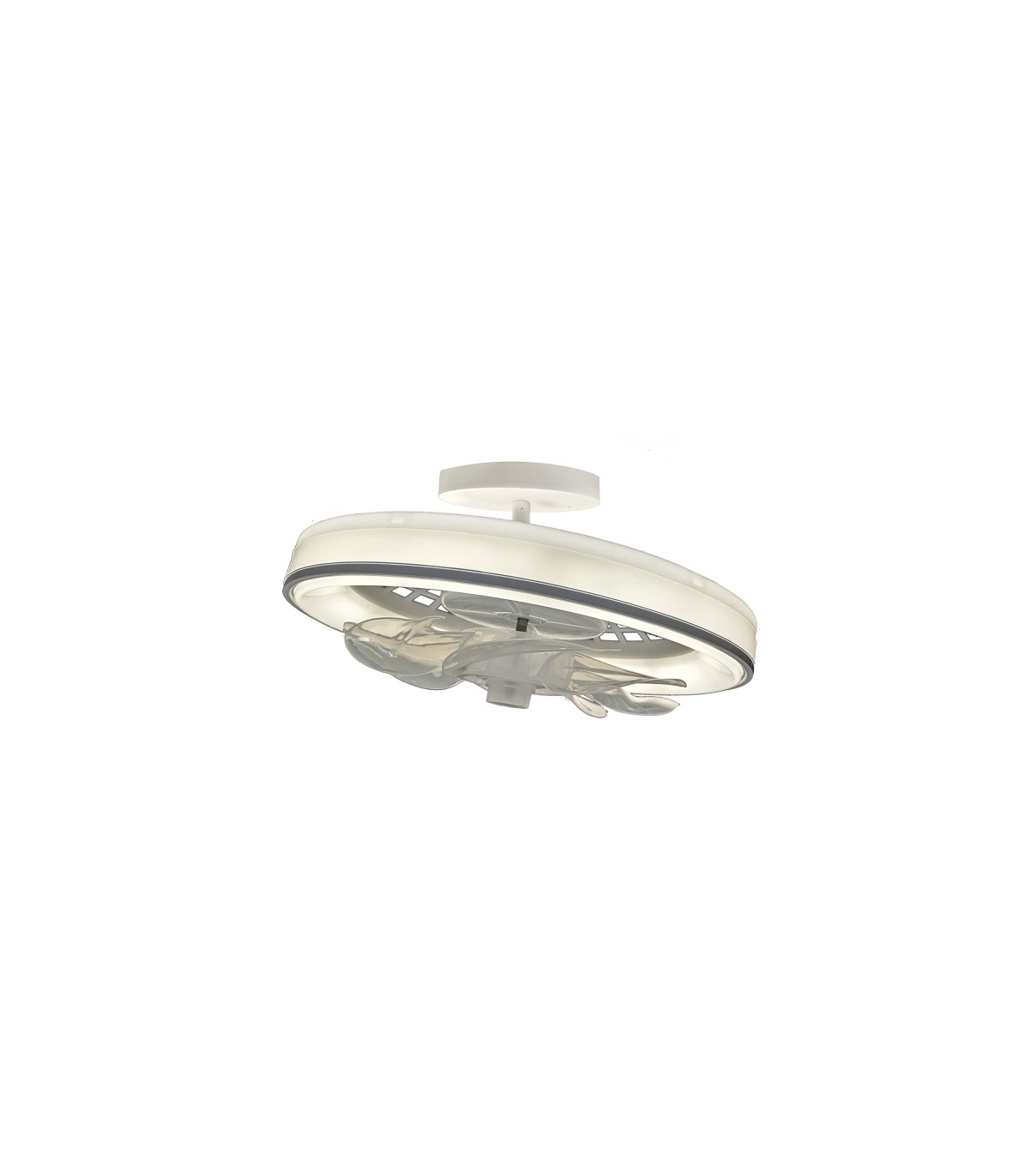 Ventilador Bulb E27 DC 24W 2400Lm 6 Aspas Blanco/Café CCT