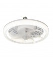 Ventilador Bulb E27 DC 24W 2400Lm 6 Aspas Blanco/Café CCT