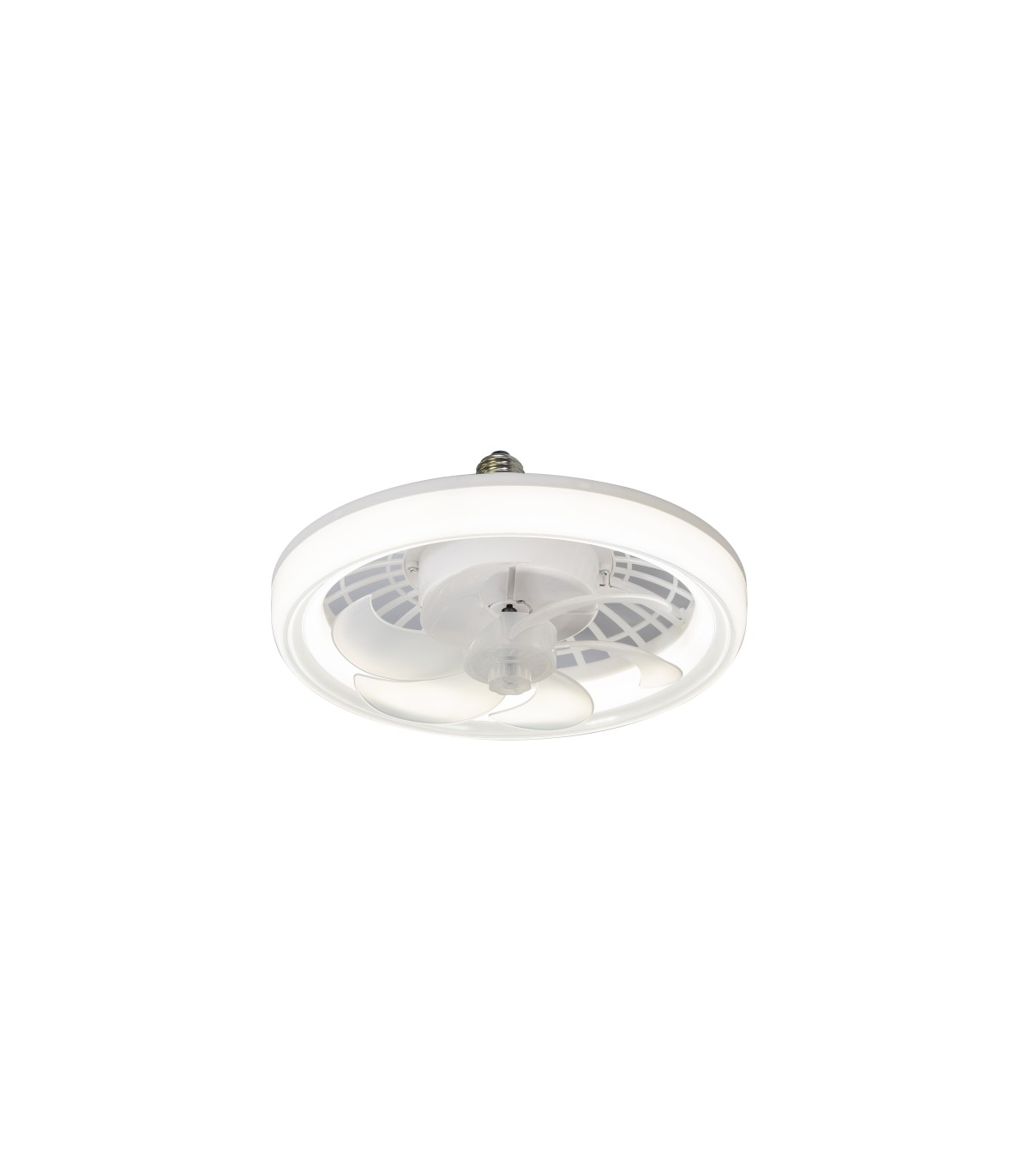 Ventilador Bulb E27 DC 24W 2400Lm 6 Aspas Blanco/Café CCT
