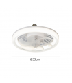 Ventilador Bulb E27 DC 24W 2400Lm 6 Aspas Blanco/Café CCT
