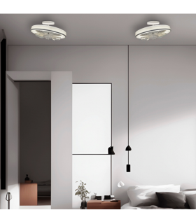 Ventilador Bulb E27 DC 24W 2400Lm 6 Aspas Blanco/Café CCT