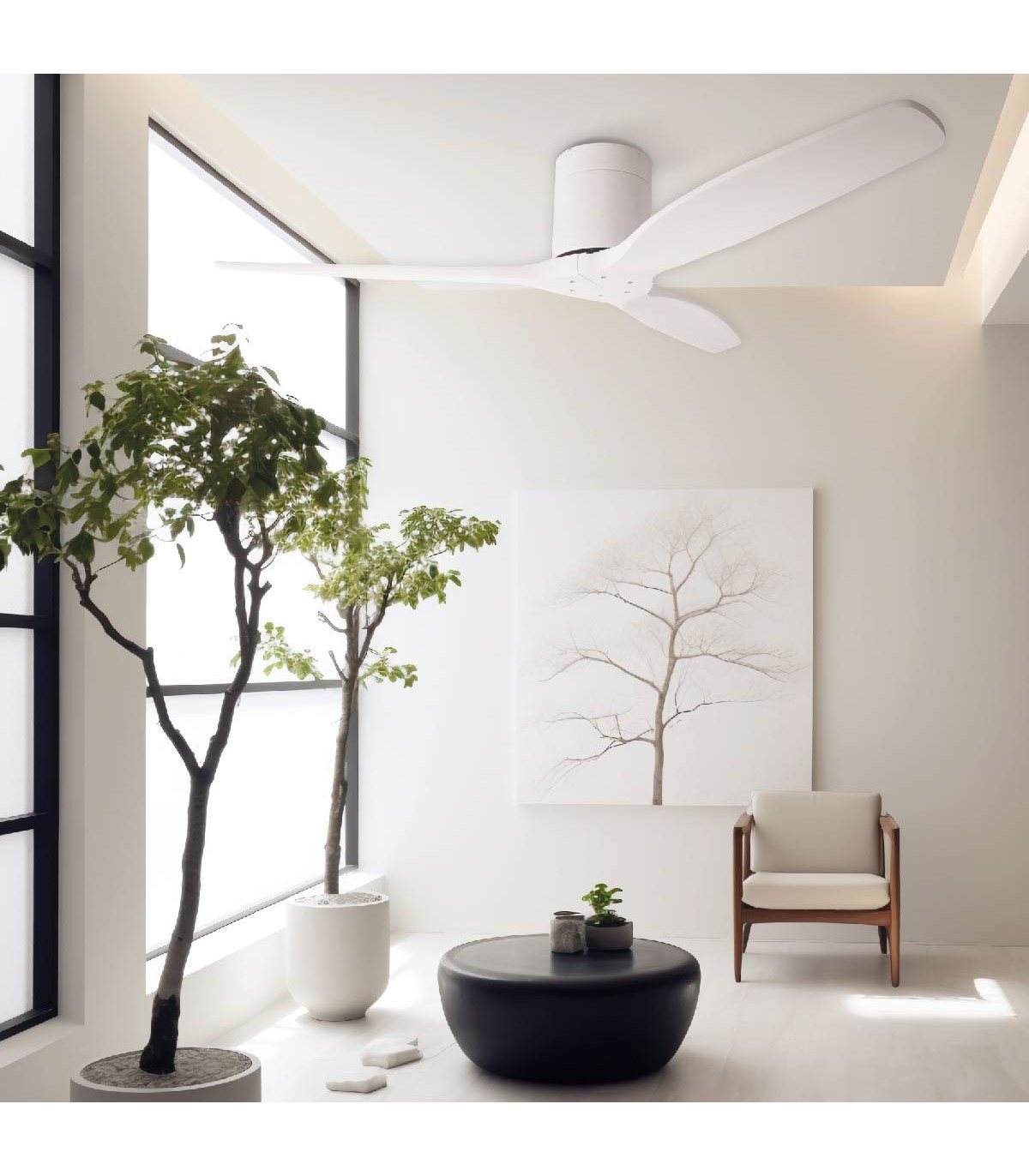 Ventilador Mucari Blanco DC 3 Aspas Blanco Sin Luz 132D