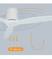 Ventilador Mucari Blanco DC 3 Aspas Blanco Sin Luz 132D