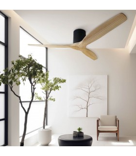Ventilador Mucari Negro DC 3 Aspas Haya Sin Luz 132D