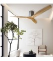 Ventilador Mucari Níquel DC 3 Aspas Haya Sin Luz 132D