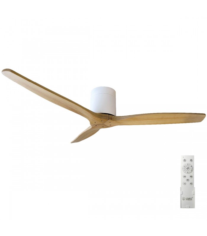Ventilador Mucari Blanco DC 3 Aspas Haya Sin Luz 132D
