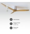 Ventilador Mucari Blanco DC 3 Aspas Haya Sin Luz 132D