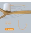 Ventilador Mucari Blanco DC 3 Aspas Haya Sin Luz 132D